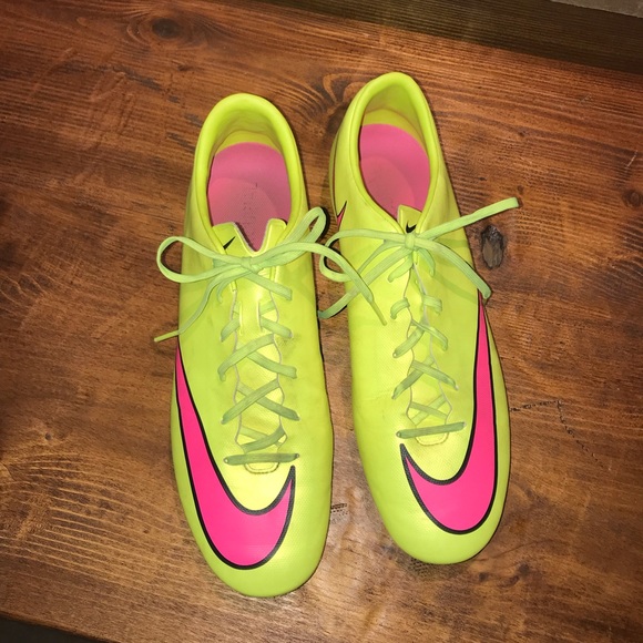 nike mercurial yellow and pink